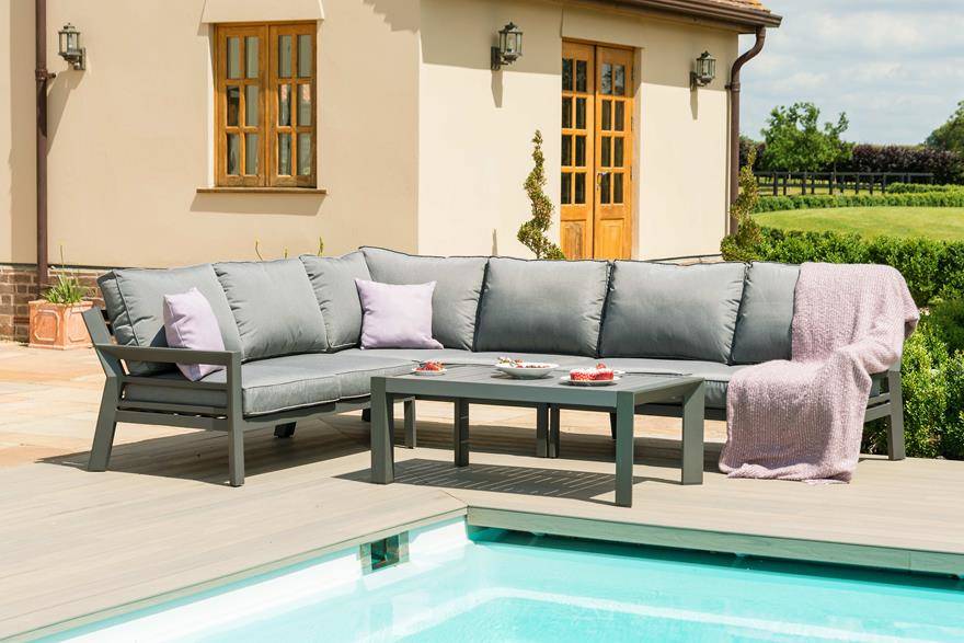 New York Aluminium Corner Sofa Set | Blue Lagoon Furniture