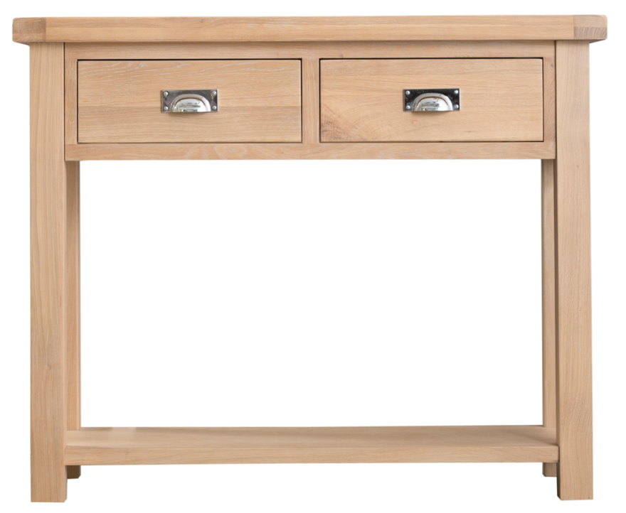 Belle Lime- Washed Oak Medium Console Table | Blue Lagoon Furniture