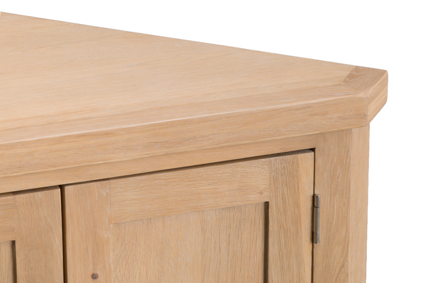 Belle Lime- Washed Oak Corner Cupboard | Blue Lagoon Furniture
